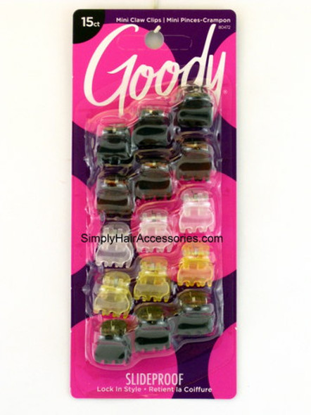 Goody Mini Claw Hair Clips - 15 Pcs.