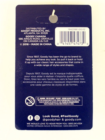 Goody Brown Bobby Hair Pins - Back of Package