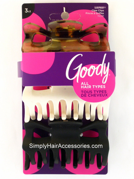 Goody Claw Hair Clips - Assorted Colors - 3 Pcs.