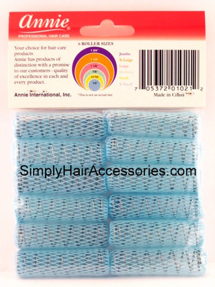 Annie 1/2" Wire Mesh Hair Rollers - Back of Package