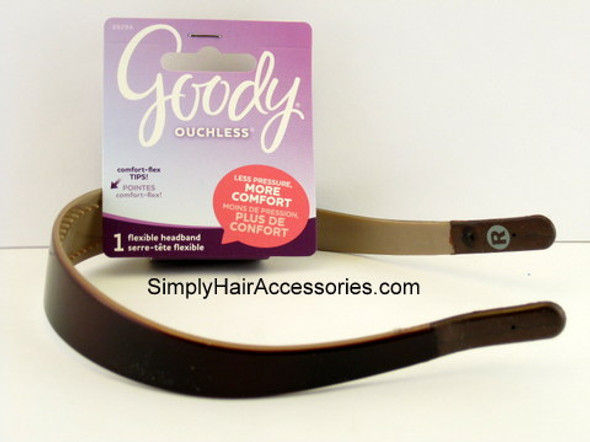 Goody Ouchless Pressure Free Plastic Head Band - Brown