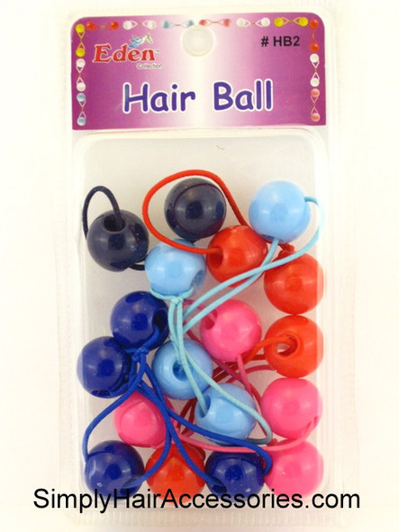 Eden Twinbead Solid Ponytailers - Assorted Solid Colors