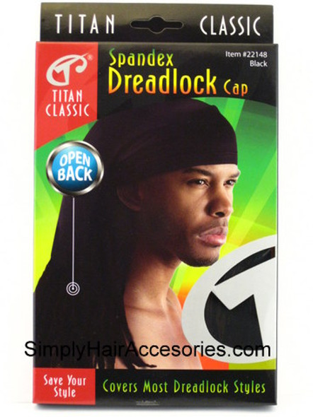 Titan Classic Spandex Open Back Dreadlock Cap