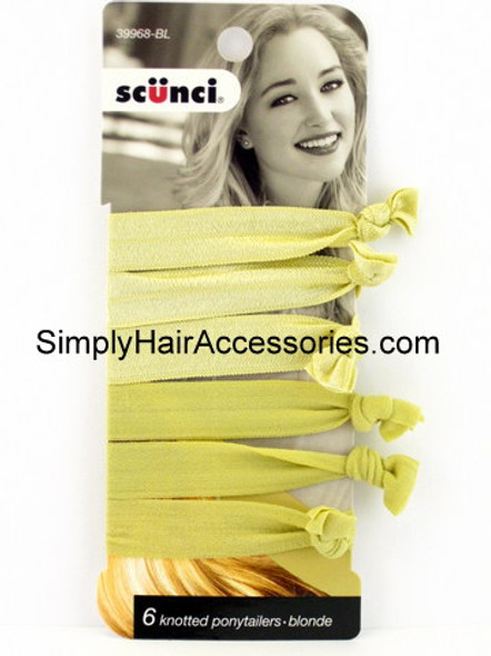 Scunci Knotted Ponytail Hair Elastics - Blonde
