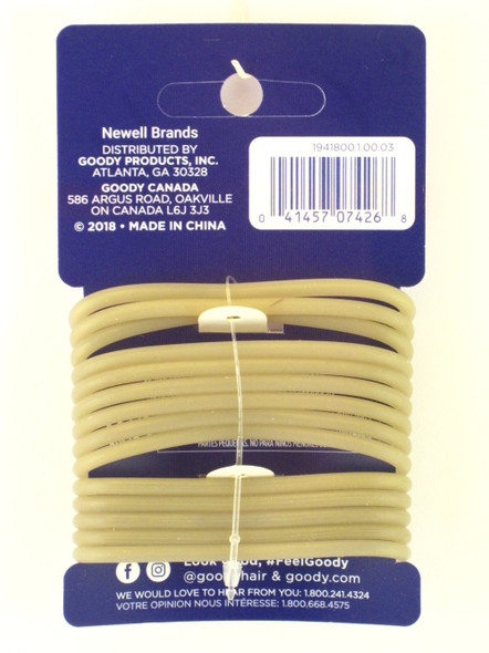 Goody Gel Ponytail Hair Elastics - Back of Package