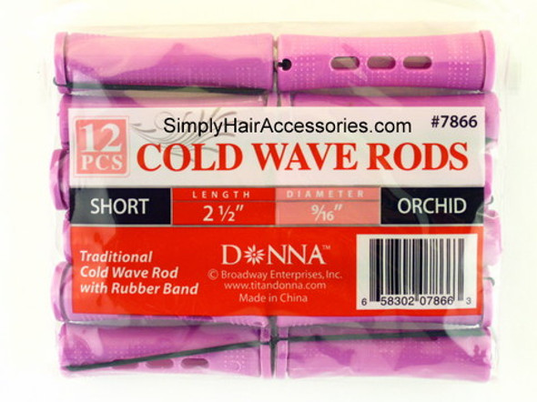 Donna 9/16" Short Cold Wave Rods - 12 Pcs.