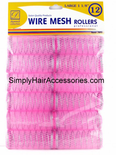 Donna 1-1/8" Large Wire Mesh Hair Rollers