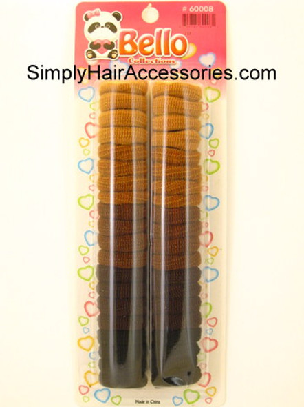 Bello Large Terry Ponytailers  - Shades of Brown