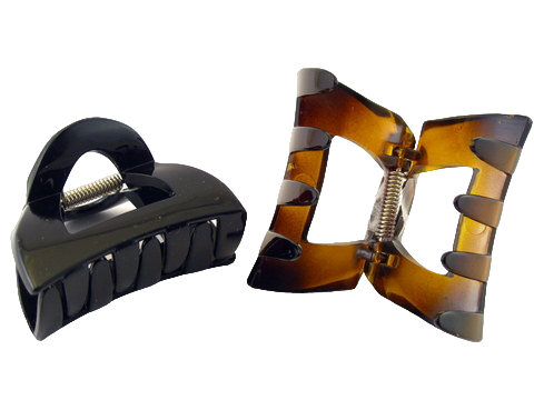 Scunci Haarklammer – Rutschfeste Scharnierklemme, 6 Cm, 2er Set (Farben Variieren)