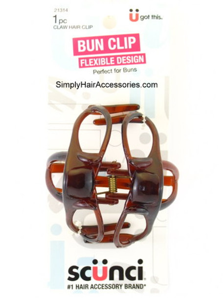 Scunci Tortoise Bun Claw Clip - 1 Pc.