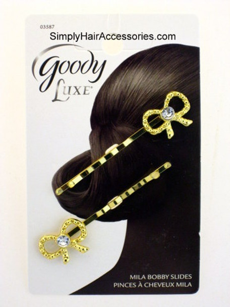 Goody Luxe Mila Bobby Slide Hair Pins - Gold