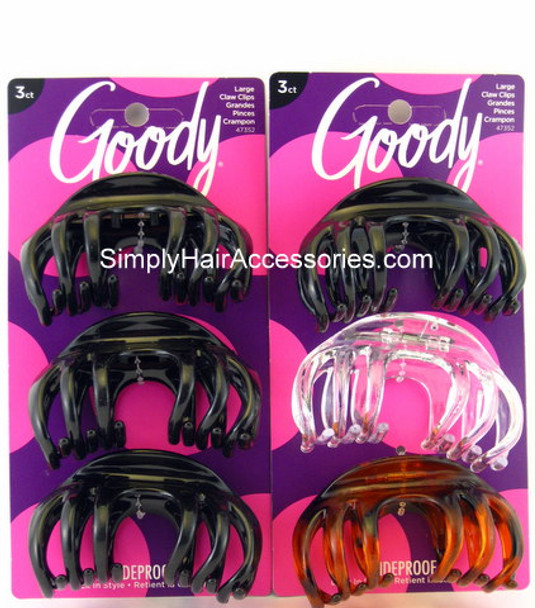 Goody Gillian Spindle Claw Hair Clips - 3 Pcs.