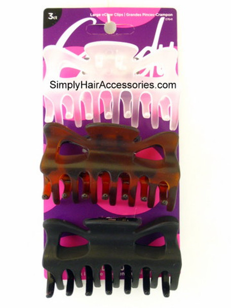 Goody Butterfly Frosted Large Claw Hair Clips - 3 Pcs.