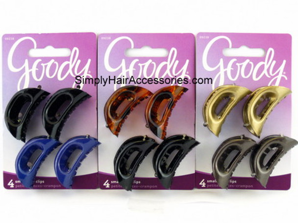Goody Small Curved Pamela Claw Hair Clips - 4 Pcs.