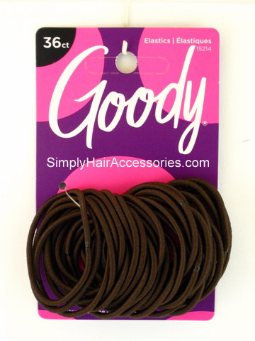Goody Ouchless 2mm Brown Hair Elastics - 36 Pcs.