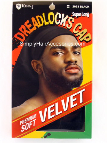 King.J Super Long Velvet Cap For Dreadlocks -  1 Pc.