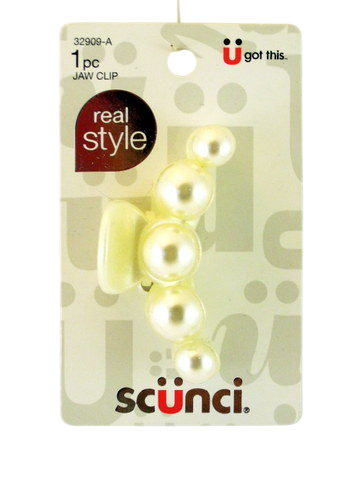 Scunci Real Style 6cm Pearl Jaw Clip - 1 Pc.