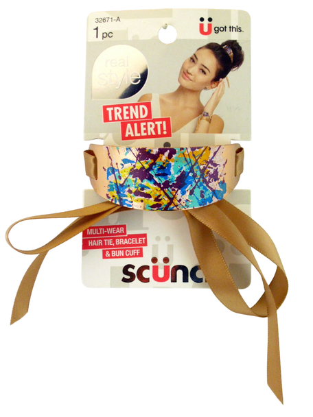 Scunci Adjustable Metal Splatter Paint Multi-Wear Cuff  - 1 Pc.