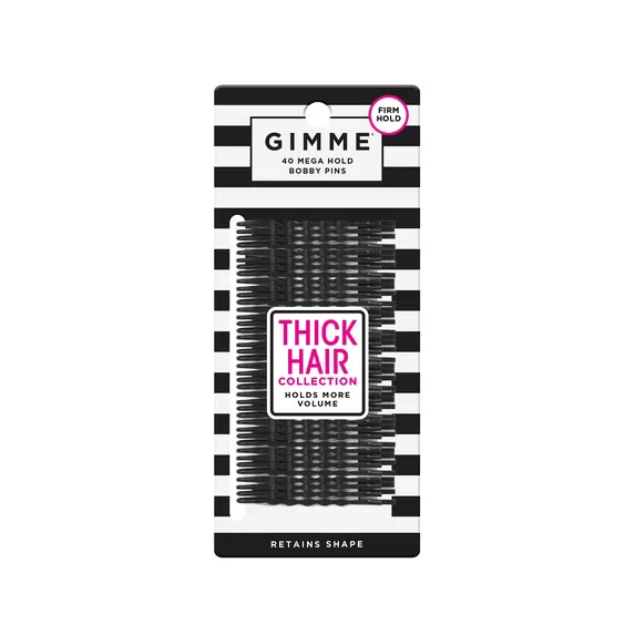 Gimme Thick Hair Black Bobby Pins - 40 Ct.