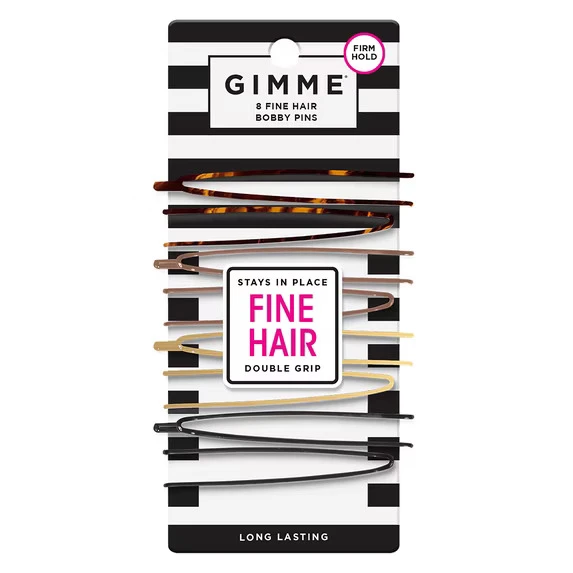 Gimme Bobby Pins For Fine Hair - Assorted Colors - 8 Ct.