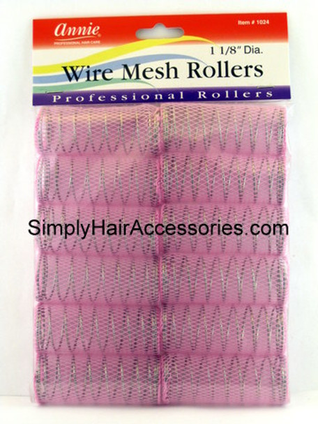 Annie 1-1/8" Wire Mesh Hair Rollers