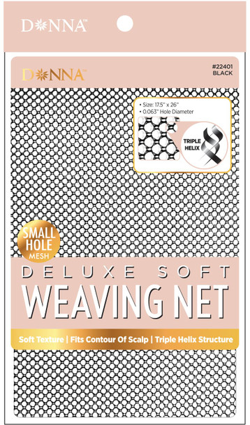 Donna Deluxe Small Hole Weaving Net - Black Donna Deluxe Small Hole Weaving Net - Black