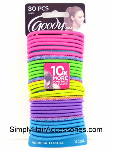 Goody Ouchless 4mm Hair Elastics - 30 Pcs.