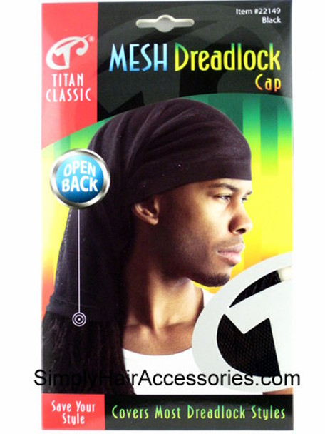 Titan Classic Open Back Mesh Dreadlock Cap