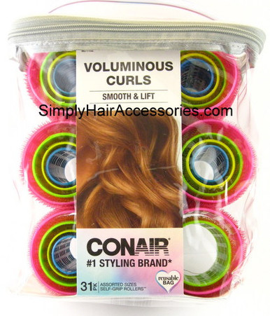 Conair Self Grip Assorted Size Hair Rollers 31