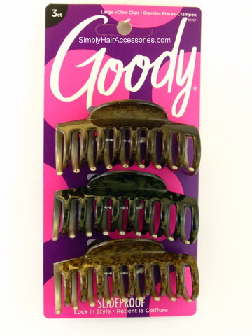 Goody Suzy Large Claw Hair Clips - 3 Pcs.
