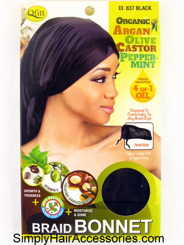 Qfitt Organic Argan Olive Castor Peppermint Oil Treated Braid