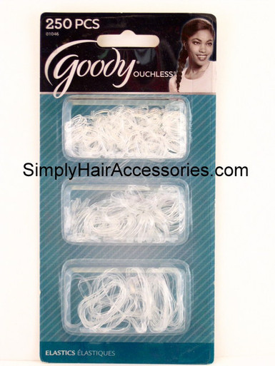 Eden Clear Polyband Hair Elastics - 250 PCS.