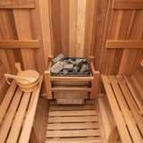 Redwood Outdoors - Cedar Barrel Sauna - Outdoor Sauna - This is our best selling sauna. A great barrel sauna for any backyard or property. Enjoy the relaxing benefits of a traditional dry sauna or throw some water on the rocks and enjoy the steam!