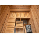 Classic, compact, indoor sauna, perfect for small indoor spaces. Place in your bedroom or bathroom and wind down with a relaxing sauna after a long day. Easy assembly and beautiful aesthetic.