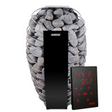 Harvia's Spirit series digital sauna heater, made by Harvia in Finland, is a traditional Finnish-style wall-mounted sauna heater.