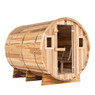 Redwood Outdoors - Cedar Barrel Sauna - Outdoor Sauna - This is our best selling sauna. A great barrel sauna for any backyard or property. Enjoy the relaxing benefits of a traditional dry sauna or throw some water on the rocks and enjoy the steam!