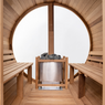 Redwood Outdoors - Panorama Barrel Sauna - Outdoor Sauna. The Panorama Barrel Sauna is our flagship sauna. It’s a must-have for properties surrounded by breathtaking natural scenery. Bathe in this eco-friendly sauna whilst taking in the great outdoors through the Panorama viewing window.