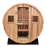 Redwood Outdoors - Thermowood Barrel Sauna - Outdoor Sauna - This is our best selling sauna. A great barrel sauna for any backyard or property. Enjoy the relaxing benefits of a traditional dry sauna or throw some water on the rocks and enjoy the steam!