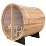 Panorama Barrel Sauna - Outdoor Sauna. A must-have for properties surrounded by breathtaking natural scenery. Bathe in this eco-friendly sauna whilst taking in the great outdoors through the Panorama viewing window.
