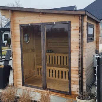 8-person personal backyard Garden Sauna by Redwood Outdoors