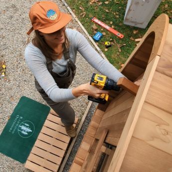 DIY 2 person outdoor sauna