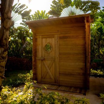 family sized backyard sauna