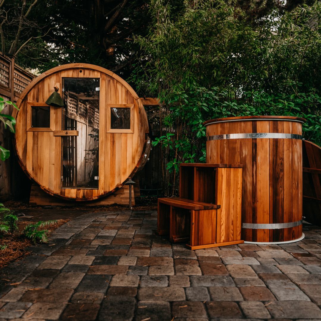 backyard barrel sauna design