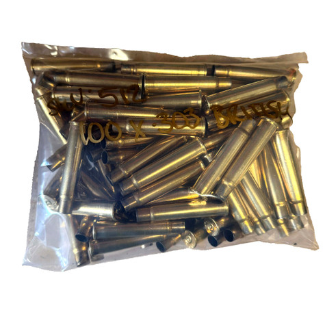 PPU .303 British Once-Fired Brass – 100 Cases per Bag PPU .303 British Once-Fired Brass – 100 Cases per Bag