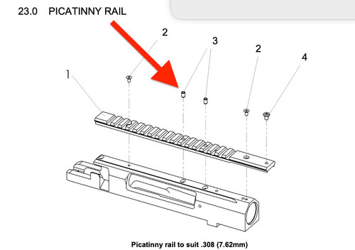 Accuracy International AW Picatinny Rail Slotted Spring Pins (Pair) – AI Part No. 2128