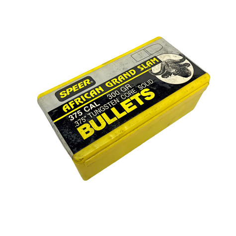 Speer .375 300gr African Grand Slam Bullets – Tungsten Core Solid – Box of 25 – As New