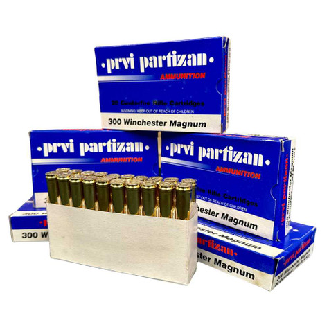 PPU 300 Winchester Magnum 145gr FMJ - Box of 20 - Contact to Purchase - Ammunition - PPU - New - G-TEN