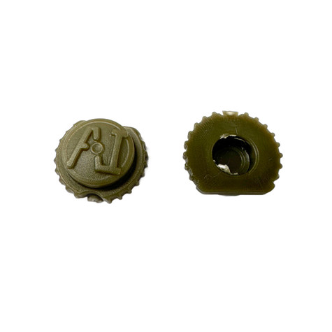 Accuracy International Logo Flatbase Insert – 15mm x 13mm Approx. – Sage Green - Used Shooting Accessories Accuracy International G-TEN