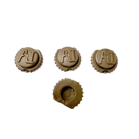 Accuracy International Logo Flatbase Insert – 15mm x 13mm Approx. – Pale Brown - Used Shooting Accessories Accuracy International G-TEN