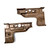 Accuracy International AT Rear Stock Sides - Pale Brown/Folding Stock /No Fitments